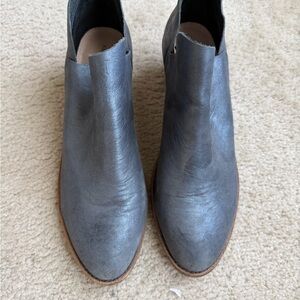 Kelsi Dagger Charcoal Leather Ankle Booties